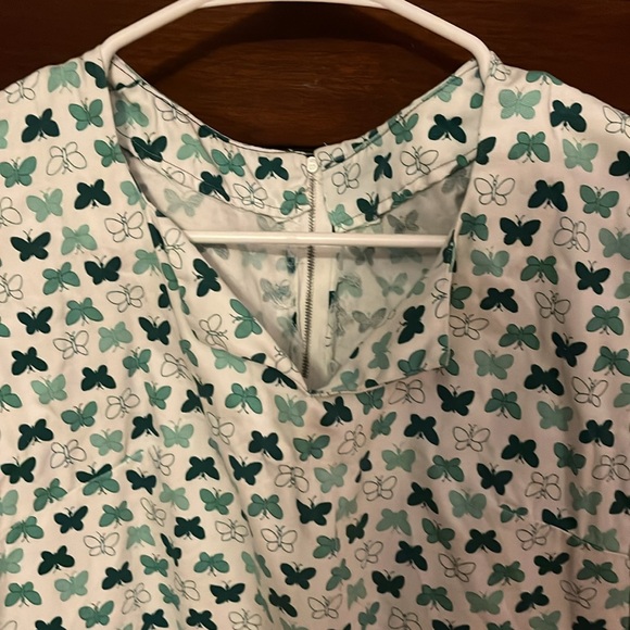 Vintage Women’s Handmade Butterfly Print Dress - Picture 2 of 4